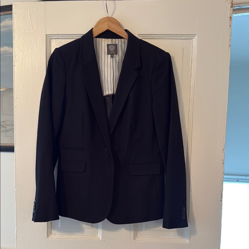 Vince Camuto Cotton Spandex Black Blazer